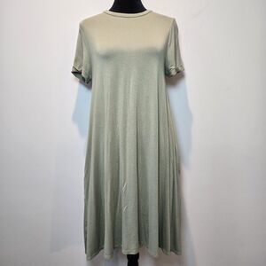 Women's Dress Small Women's Sage Green Stretchy Long T Shirt With Pockets Lounge